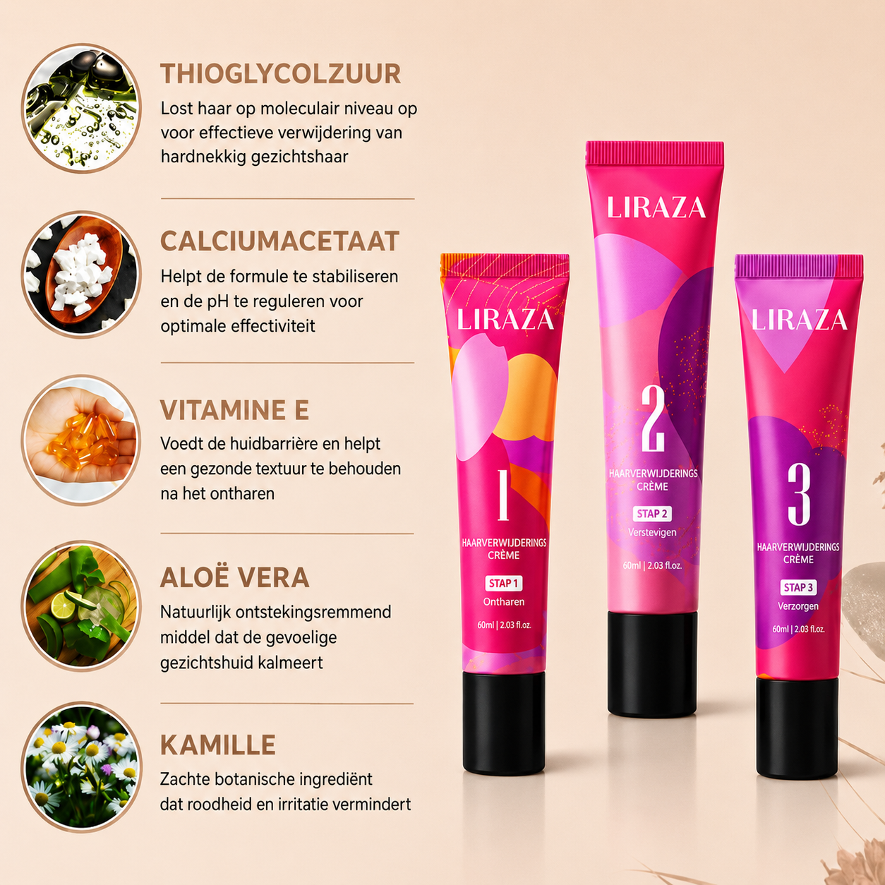 Liraza SmoothTrilogy – 3-Staps GezichtsOntharingsset.